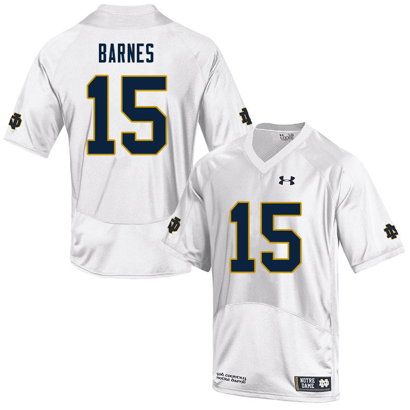 Men's NCAA Notre Dame Fighting Irish #15 Ryan Barnes Stitched College Under Armour Authentic White Football Jersey XL10Y64MV